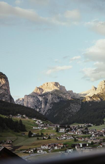 Ausblick vom Family Studio auf die Dolomiten