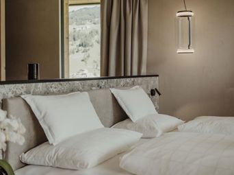 Schlafzimmer des Chalet Dolomites