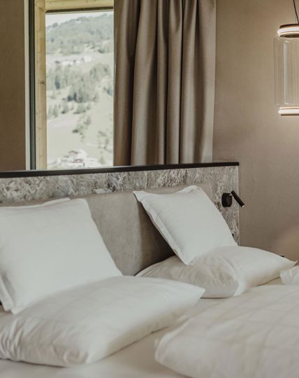 Schlafzimmer des Chalet Dolomites