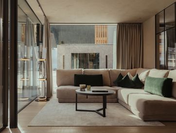 Sitzlounge im Chalet Dolomites