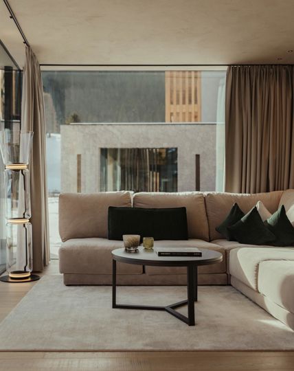 Sitzlounge im Chalet Dolomites