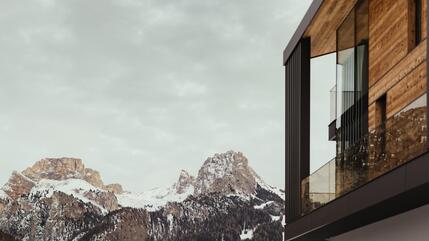 Hotel Granvara with a view of the Dolomites