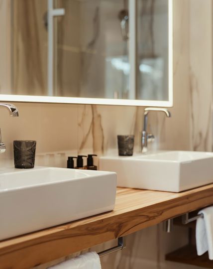 Badezimmer der Wellness Suite