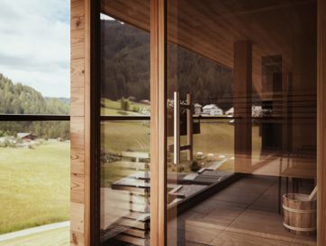 Finnische Sauna der Dolomite Suite