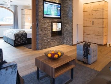 Die getrennten Wohn- und Schlafzimmer