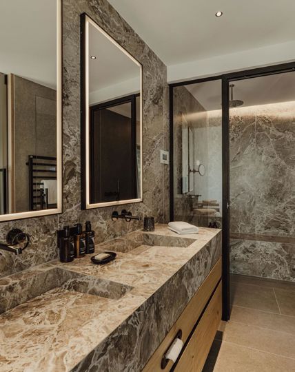 Badezimmer des Chalet Dolomites