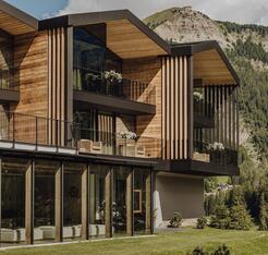 Außenansicht der Chalet Dolomites