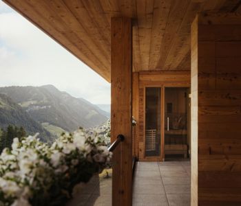 Finnische Sauna der Dolomite Suite